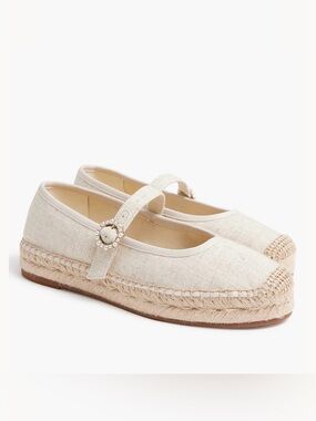 NWT J. Crew Espadrille Mary Jane Flats - Summer Shoes 9.5